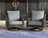 Signature Design Gray Swivel Lounge w/ Cushion