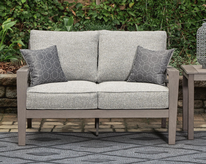 Signature Design Gray/Brown Loveseat w/Cushion