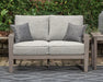 Signature Design Gray/Brown Loveseat w/Cushion