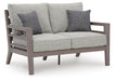 Signature Design Gray/Brown Loveseat w/Cushion