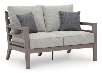 Signature Design Gray/Brown Loveseat w/Cushion