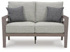 Signature Design Gray/Brown Loveseat w/Cushion