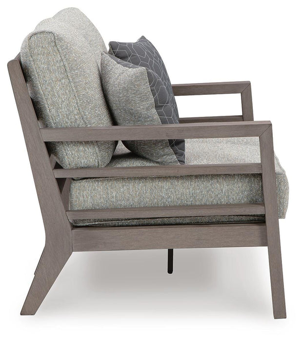 Signature Design Gray/Brown Loveseat w/Cushion