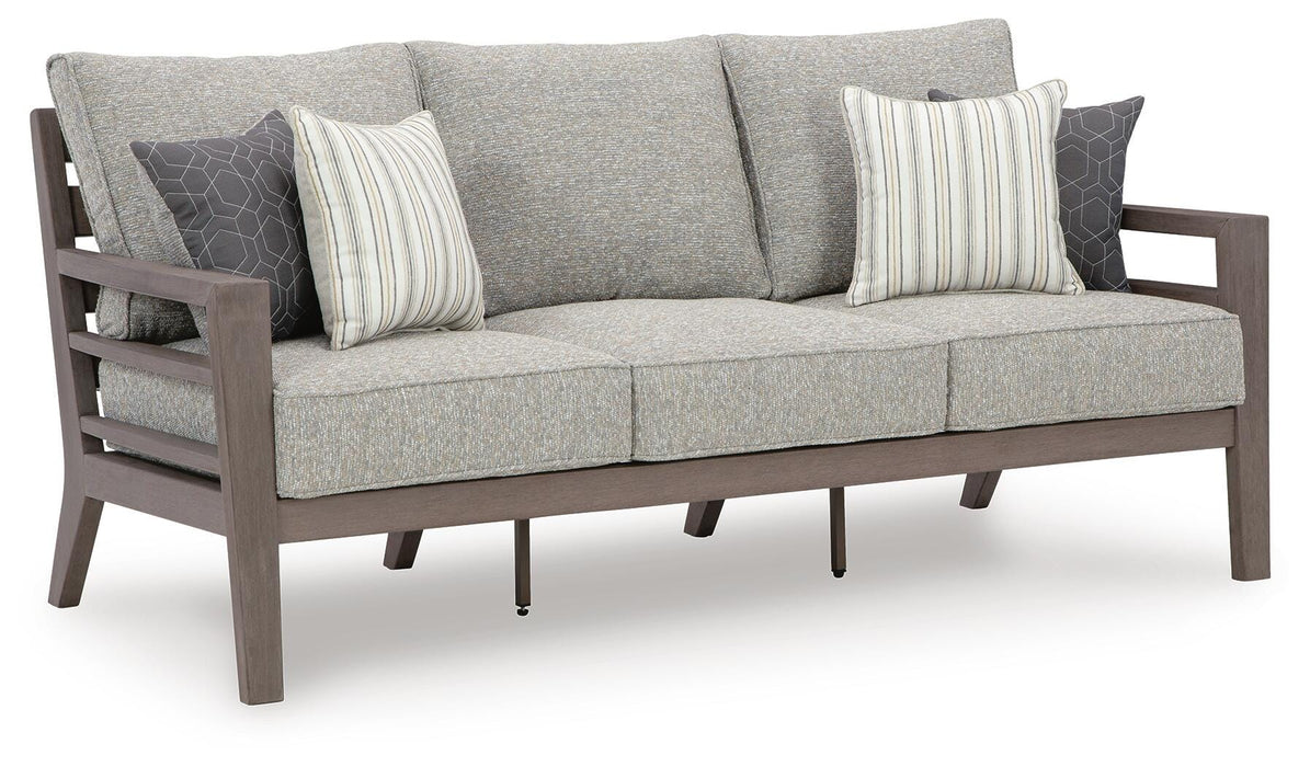 Signature Design Gray/Brown Sofa with Cushion