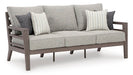 Signature Design Gray/Brown Sofa with Cushion