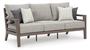 Signature Design Gray/Brown Sofa with Cushion