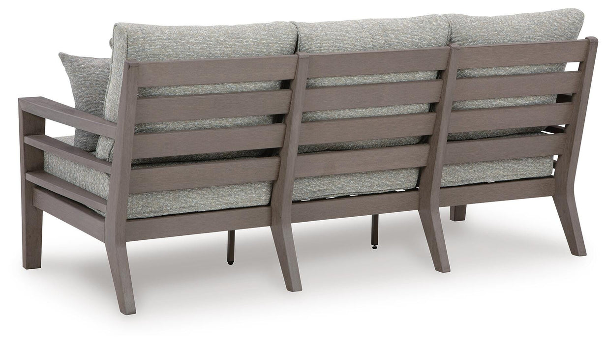 Signature Design Gray/Brown Sofa with Cushion