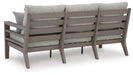 Signature Design Gray/Brown Sofa with Cushion