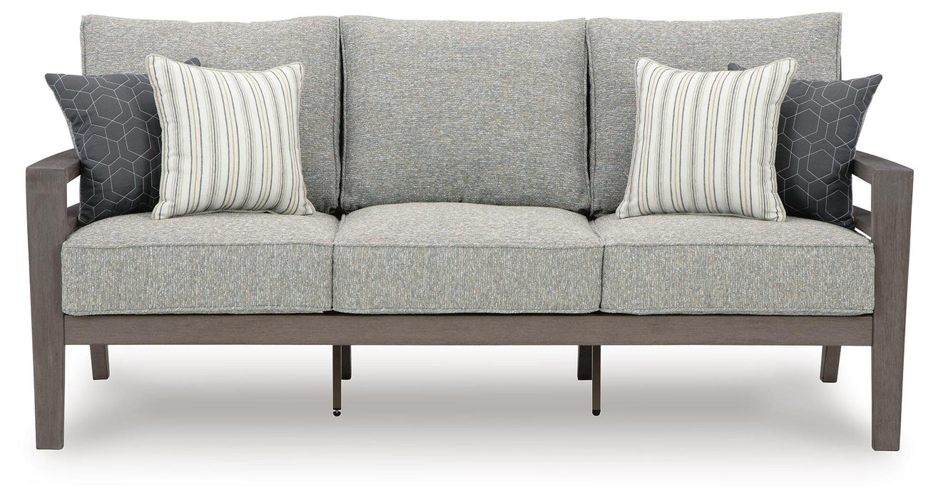 Signature Design Gray/Brown Sofa with Cushion