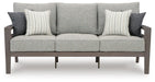 Signature Design Gray/Brown Sofa with Cushion