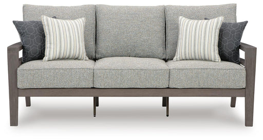 Signature Design Gray/Brown Sofa with Cushion