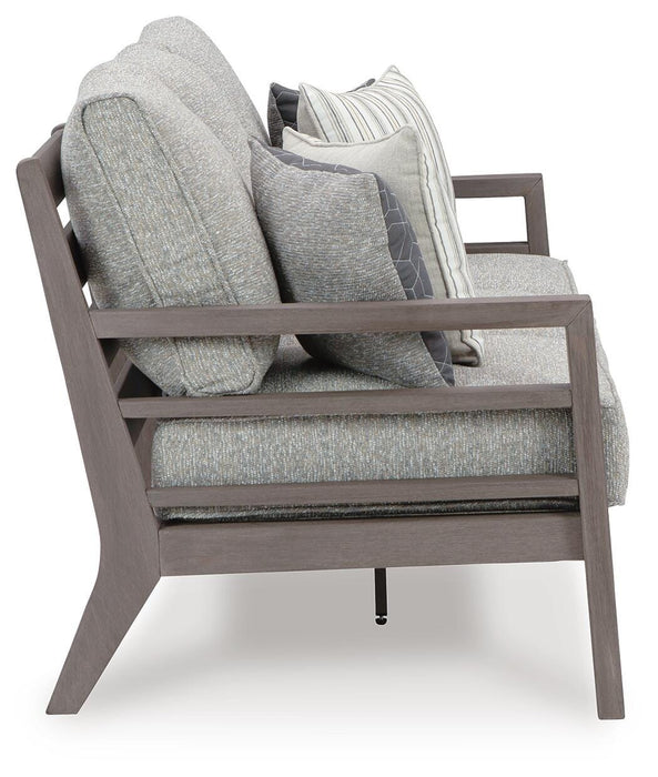 Signature Design Gray/Brown Sofa with Cushion