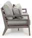 Signature Design Gray/Brown Sofa with Cushion