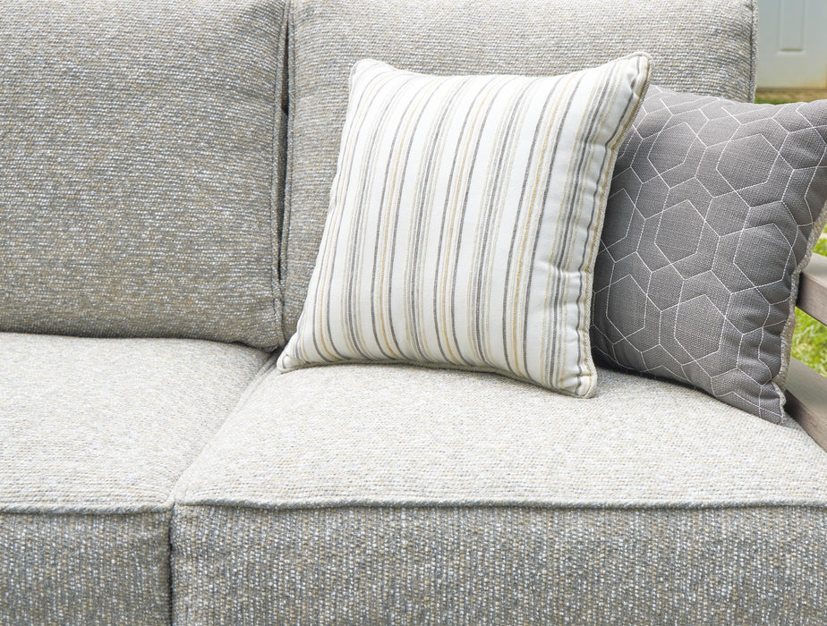 Signature Design Gray/Brown Sofa with Cushion
