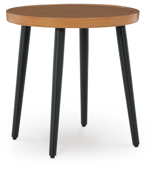 Signature Design Two-tone Brown Round End Table
