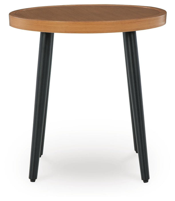 Signature Design Two-tone Brown Round End Table