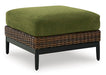 Signature Design Brown/Green Ottoman with Cushion