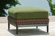 Signature Design Brown/Green Ottoman with Cushion