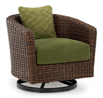 Signature Design Brown/Green Swivel Lounge w/ Cushion