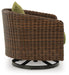 Signature Design Brown/Green Swivel Lounge w/ Cushion