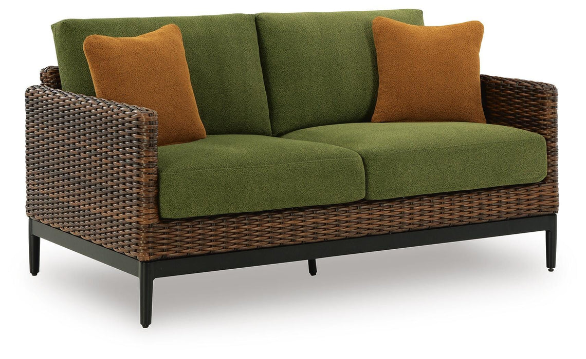 Signature Design Brown/Green Loveseat w/Cushion