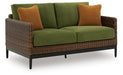Signature Design Brown/Green Loveseat w/Cushion