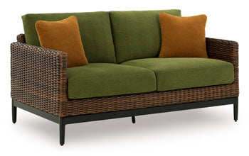 Signature Design Brown/Green Loveseat w/Cushion
