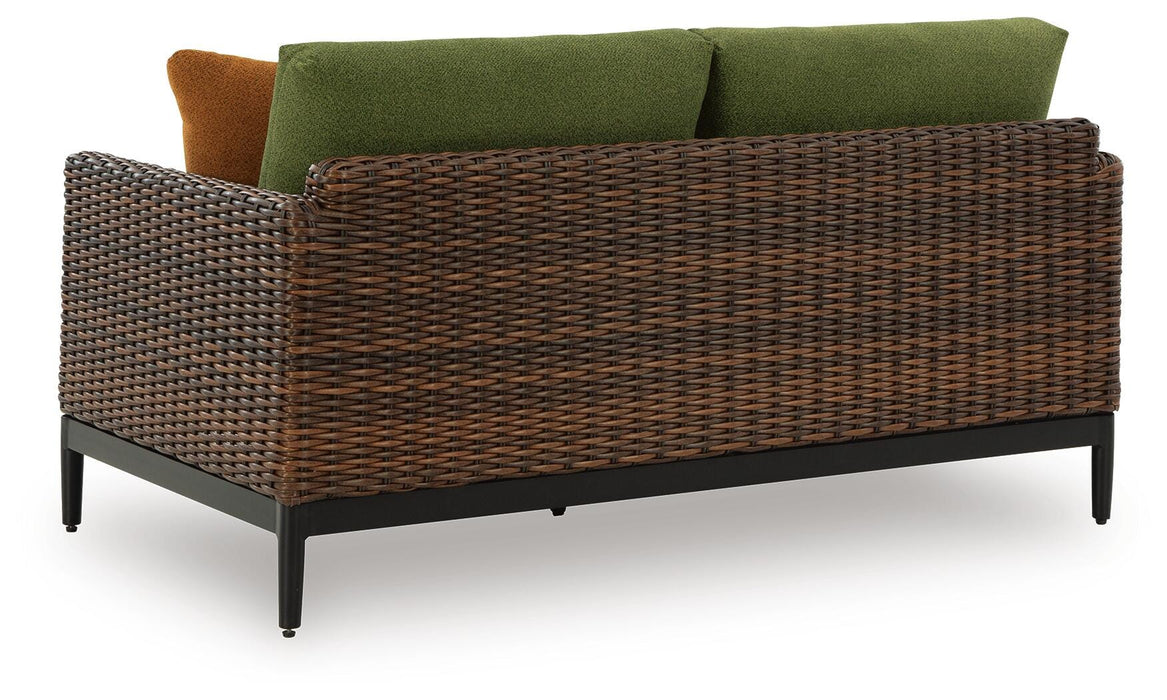 Signature Design Brown/Green Loveseat w/Cushion
