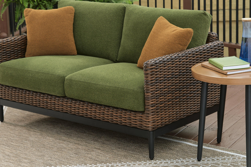 Signature Design Brown/Green Loveseat w/Cushion