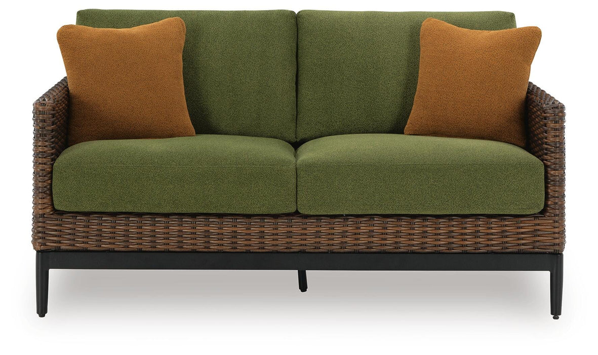 Signature Design Brown/Green Loveseat w/Cushion