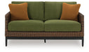 Signature Design Brown/Green Loveseat w/Cushion