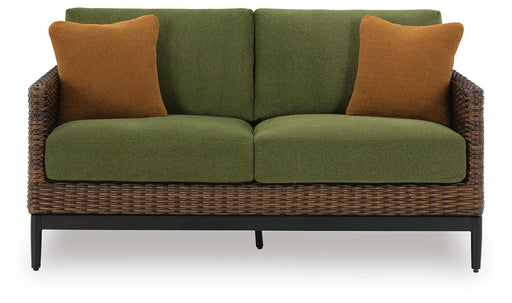 Signature Design Brown/Green Loveseat w/Cushion