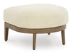 Signature Design Dark Brown/White Ottoman with Cushion