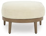 Signature Design Dark Brown/White Ottoman with Cushion