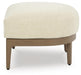 Signature Design Dark Brown/White Ottoman with Cushion