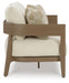 Signature Design Dark Brown/White Loveseat w/Cushion