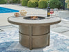 Signature Design Beige Round Fire Pit Table