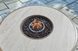 Signature Design Beige Round Fire Pit Table
