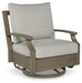 Signature Design Brown/Beige Swivel Glider Chair w/Cushion