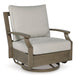 Signature Design Brown/Beige Swivel Glider Chair w/Cushion