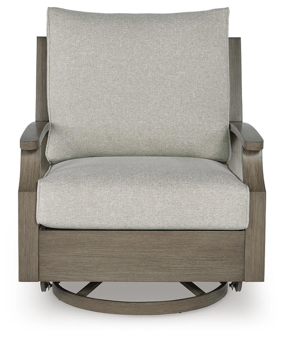 Signature Design Brown/Beige Swivel Glider Chair w/Cushion