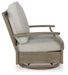 Signature Design Brown/Beige Swivel Glider Chair w/Cushion