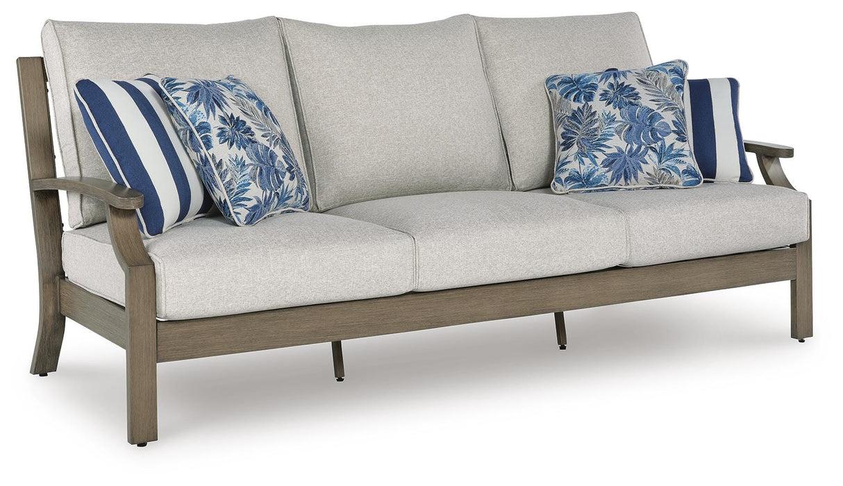 Signature Design Brown/Beige Sofa with Cushion