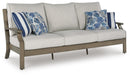 Signature Design Brown/Beige Sofa with Cushion