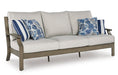 Signature Design Brown/Beige Sofa with Cushion