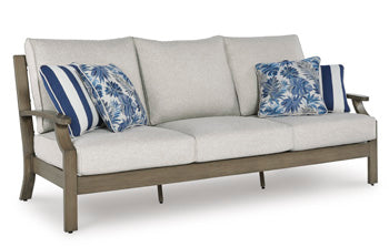 Signature Design Brown/Beige Sofa with Cushion