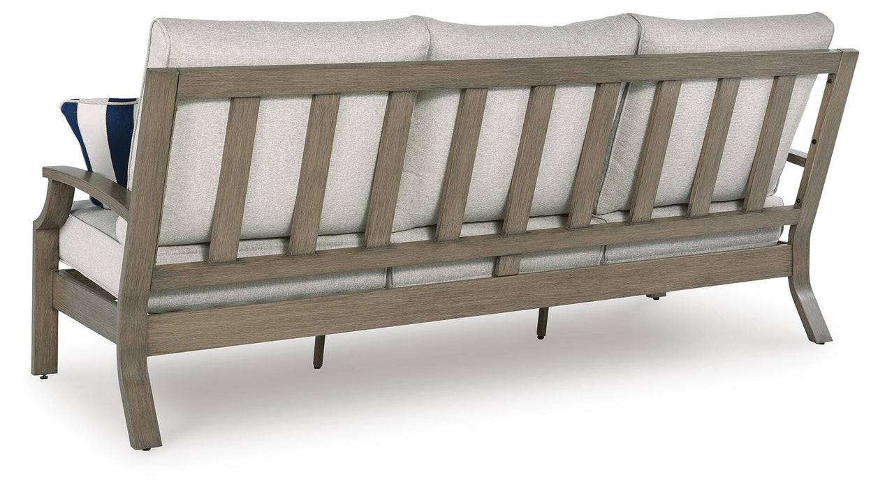 Signature Design Brown/Beige Sofa with Cushion
