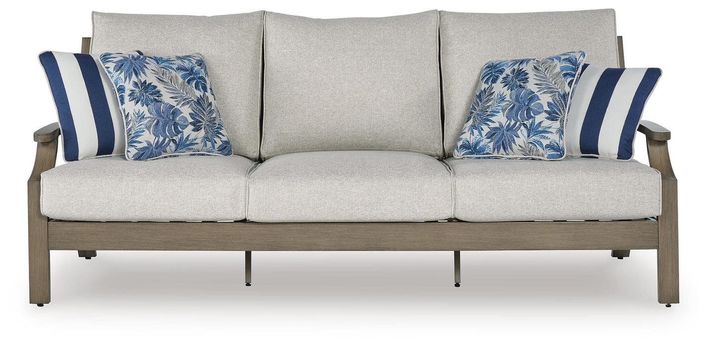 Signature Design Brown/Beige Sofa with Cushion