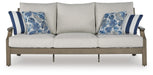 Signature Design Brown/Beige Sofa with Cushion