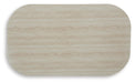 Signature Design Beige/Dark Brown Rectangular Cocktail Table